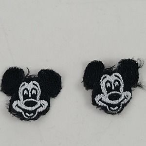 Vintage Mickey Mouse 1 inch by 1 inch black and white patch decoration 2